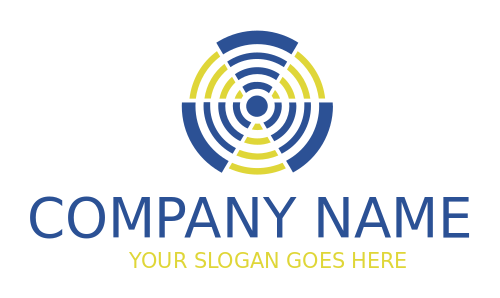 radiology logo template waves in circle