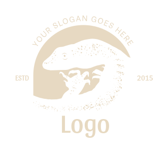 animal logo template lizard head in circle