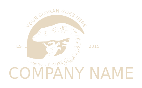 animal logo template lizard head in circle
