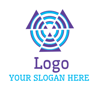 radiology logo maker circle with waves