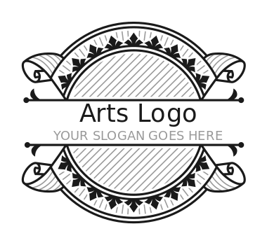 make an arts logo circular badge