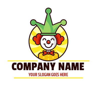 entertainment logo clown smiling wearing hat