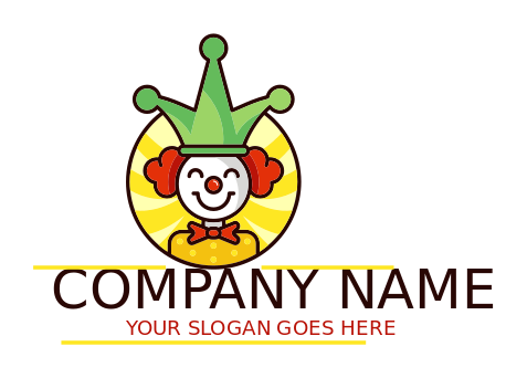 entertainment logo clown smiling wearing hat