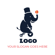 entertainment logo circus elephant on wheels