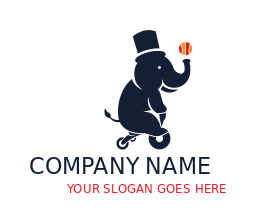 entertainment logo circus elephant on wheels
