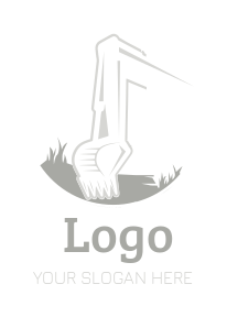 construction logo icon excavator digging