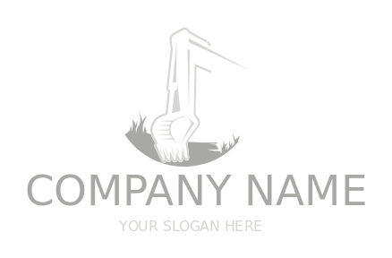 construction logo icon excavator digging
