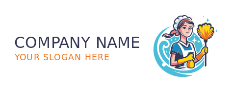 cleaning maid with spray and duster