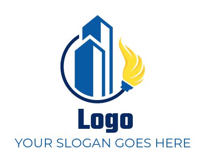 cleaning logo mop forming circle on buildings