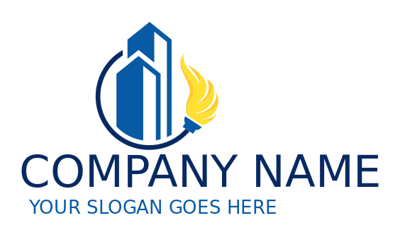 cleaning logo mop forming circle on buildings