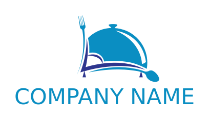 bed and breakfast logo cloche bed and cutlery