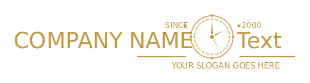 home improvement logo line art clock