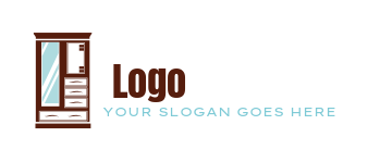 make a furniture shop logo closet with mirror