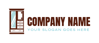 make a furniture shop logo closet with mirror