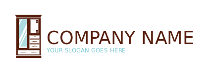 make a furniture shop logo closet with mirror