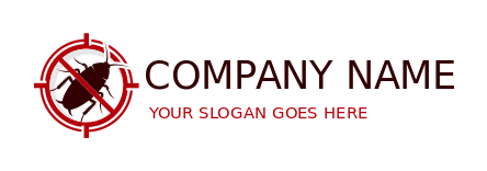 pest control logo icon cockroach in circle