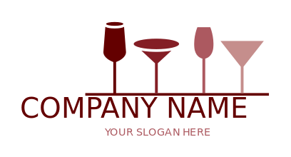 restaurant logo symbol cocktail glasses