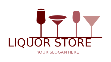 restaurant logo symbol cocktail glasses