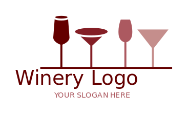 restaurant logo symbol cocktail glasses