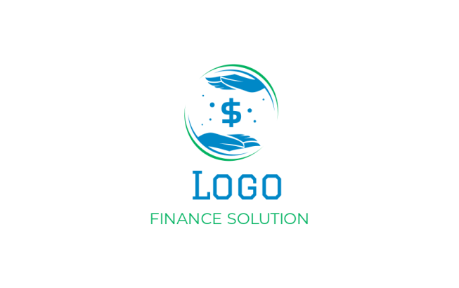 collection agency logo hands with dollar sign | Logo Template by ...