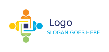 community logo image people interlocking