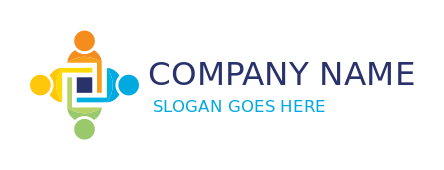 community logo image people interlocking