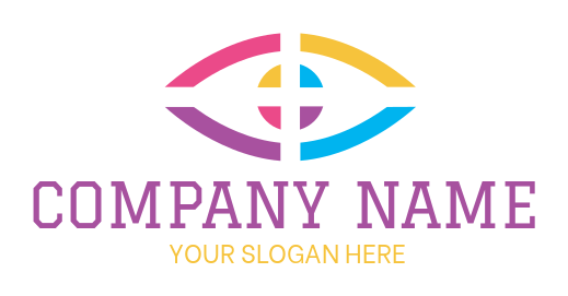 optometry logo maker colorful abstract eye