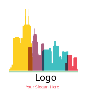 colorful Chicago skyline