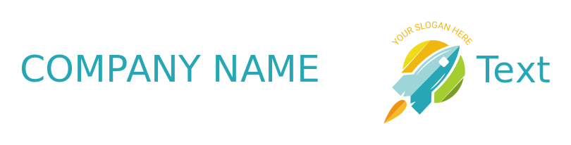 games logo colorful circle with rocket