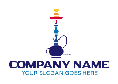 make an entertainment logo colorful hookah