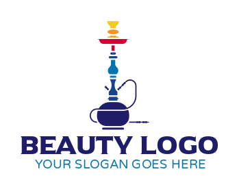 make a colorful hookah logo 
