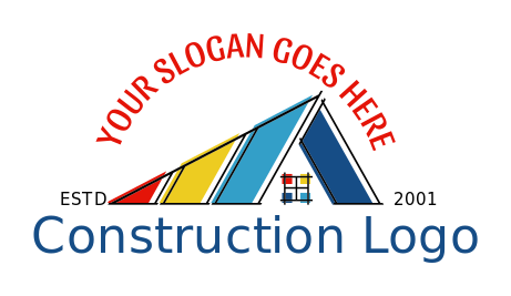 property logo colorful modern gable roofs