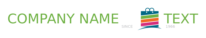 gift shop logo online colorful stripes bag