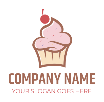 restaurant logo icon colorful swirly cupcake