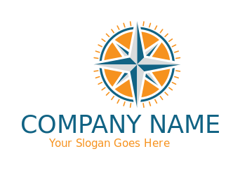 travel logo online compass in a circle - logodesign.net