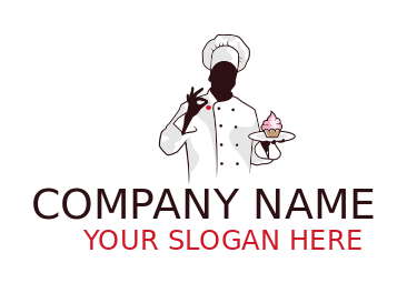 chef logo icon confectioner in chef hat