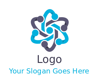 IT logo icon connecting atoms - logodesign.net