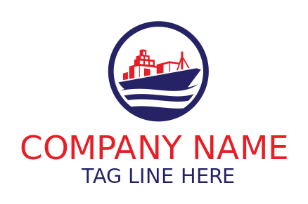 trade container ship logo
