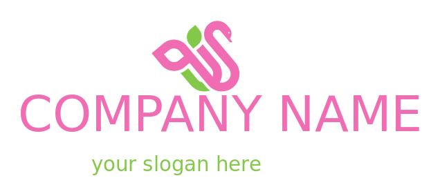 cosmetician logo online abstract swan