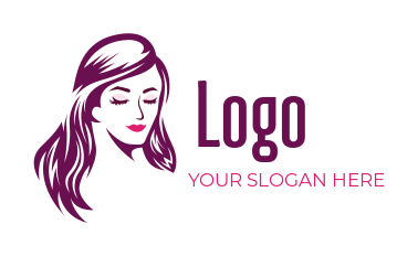 cosmetology school logo line art girl