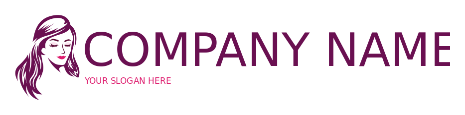 cosmetology school logo line art girl