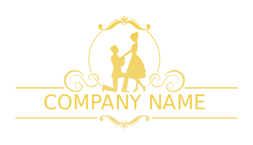 couple in ornament carriage event planner icon