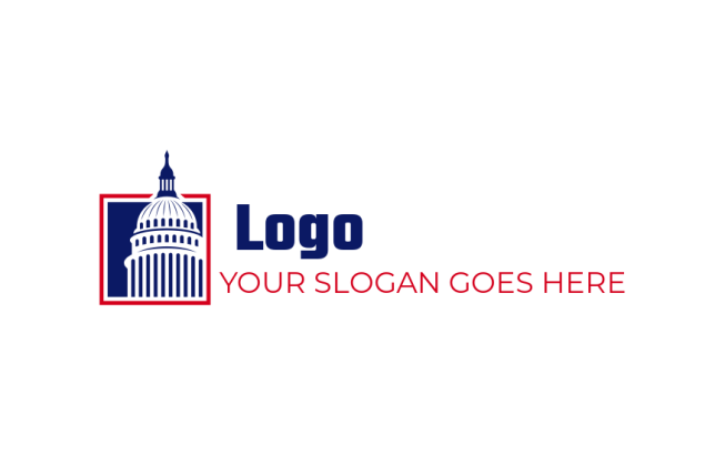 create a law firm logo courthouse in square - logodesign.net