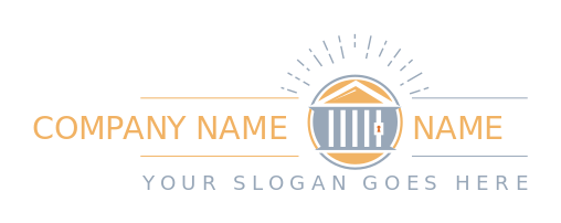 law firm logo courthouse merged with jail