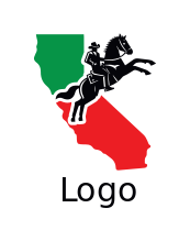cowboy riding horse in California
