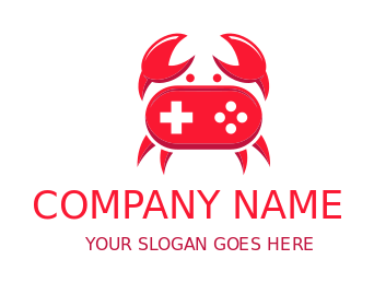 games logo online crab and console