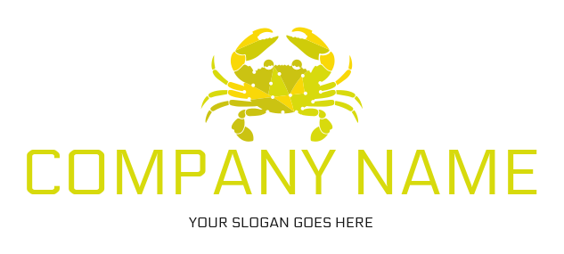 Logo template of crab with claws in front 