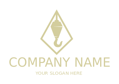 construction logo crane hook silhouette