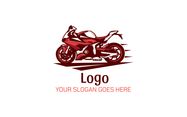 Create a logo of a sports bike