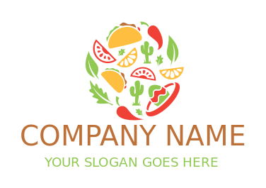 create a restaurant logo Mexican ingredients